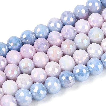 Anti-Tarnish Electroplate Glass Beads Strands GLAA-N056-6mm-06-1