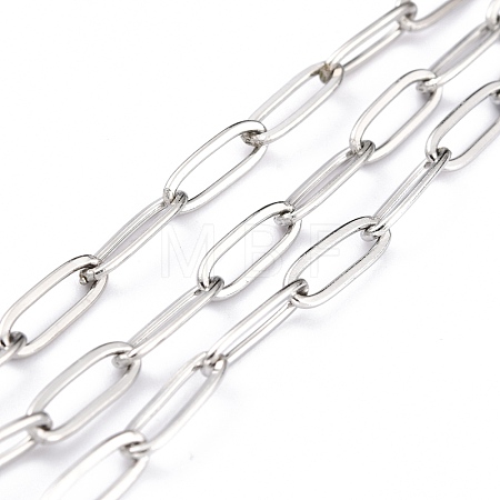 Tarnish Resistant 304 Stainless Steel Paperclip Chains CHS-O010-03P-1