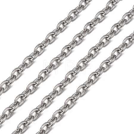 Tarnish Resistant 304 Stainless Steel Cable Chains X-CHS-R009-11-1