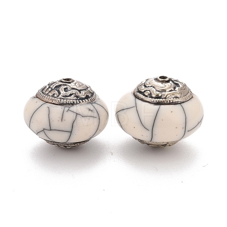 Handmade Tibetan Style Brass Beads TIBEB-K032-06B-1