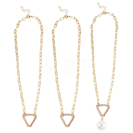 2Pcs Brass Necklaces NJEW-TAC0045-1