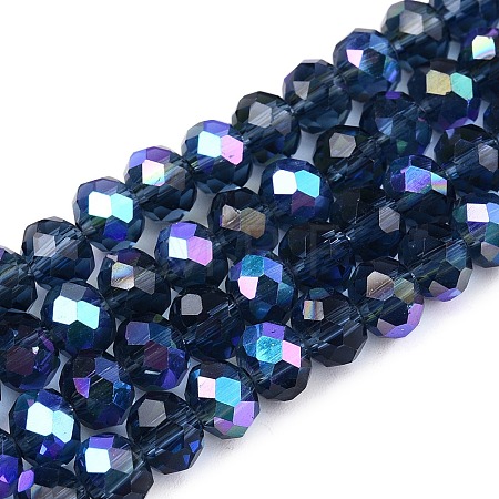 Electroplate Glass Beads Strands EGLA-A044-T6mm-L12-1