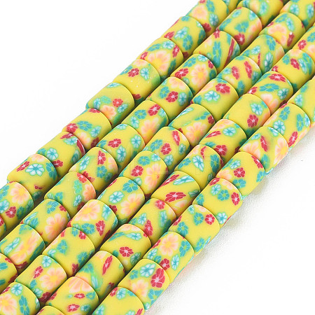 Handmade Polymer Clay Bead Strands X-CLAY-T020-10A-1
