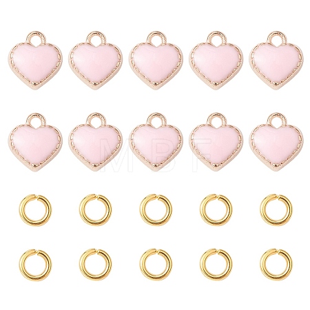 Heart Alloy Enamel Charms ENAM-YW0002-85C-1