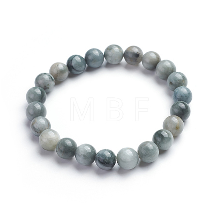 Natural Hawk's Eye Stretch Bracelets BJEW-E373-8mm-05-1