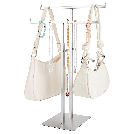 Stainless Steel Double T Bar Jewelry Display Towers ODIS-WH0108-065-1