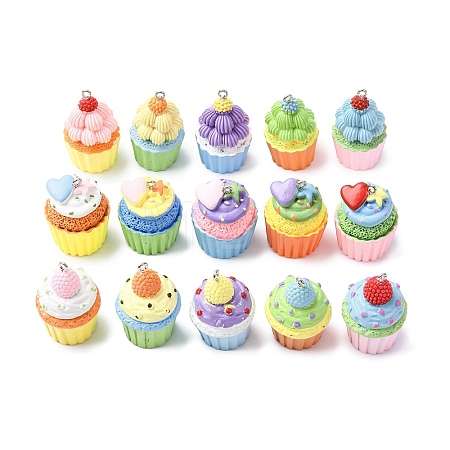 Opaque Resin Pendants RESI-K049-03-1