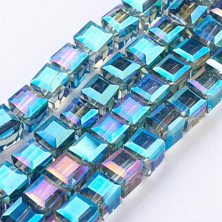 Electorplated Glass Beads EGLA-E006-1J-1