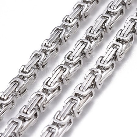 Tarnish Resistant 304 Stainless Steel Byzantine Chains CHS-K010-03A-P-1