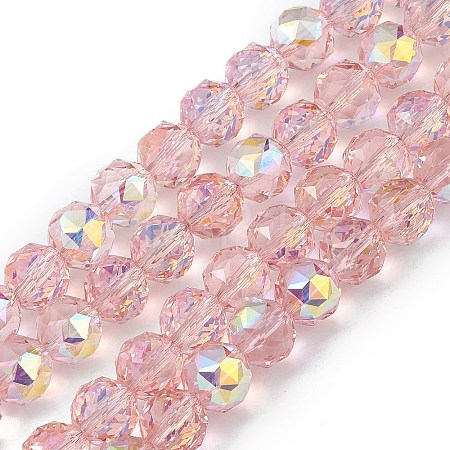 Transparent Electroplate Glass Beads Strands EGLA-F154-AB05-1