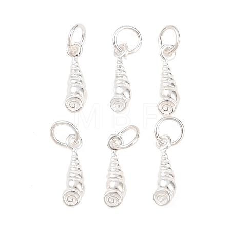 925 Sterling Silver Shell Shape Charms STER-I023-01S-04-1