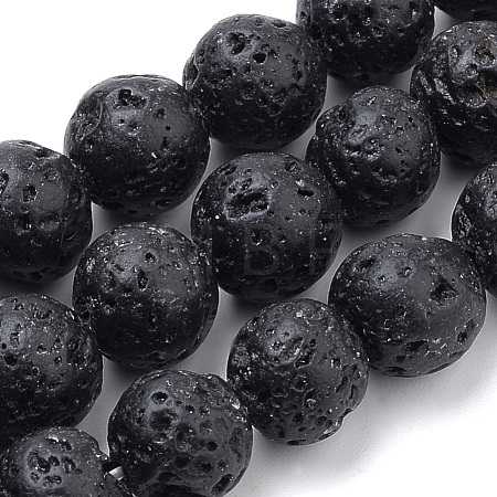 Natural Lava Rock Beads Strands G-S259-11-16mm-1