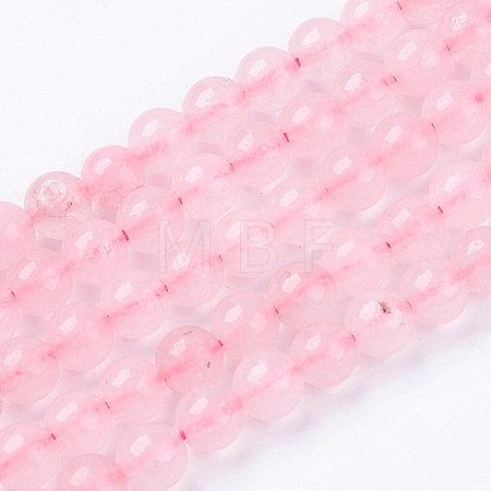 Natural Rose Quartz Bead Strands G-R193-13-6mm-1