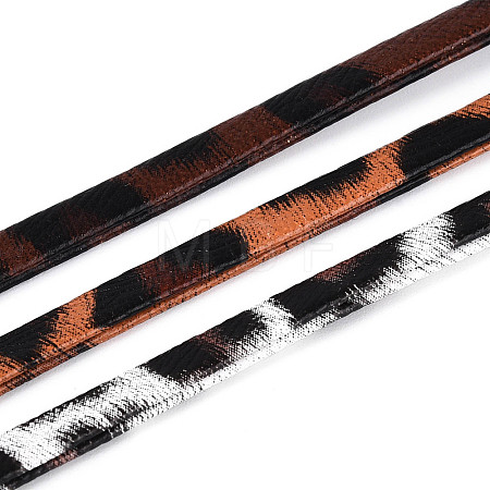 5M Flat Leopard Print PU Leather Double Fold Bias Tape LC-N006-03B-1