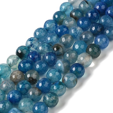 Dyed & Heated Natural Dragon Veins Agate Beads Strands G-P539-A01-03-1