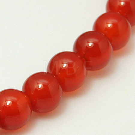 Natural Carnelian Beads Strands G-G338-8mm-01-1