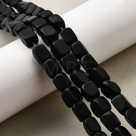 Natural Black Onyx Beads Strands G-F791-C05-1