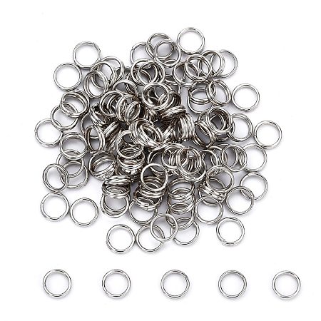 Brass Split Rings KK-E647-10P-6mm-1