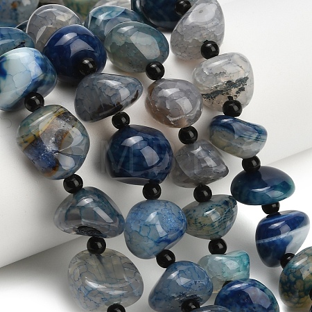 Natural Dragon Veins Agate Beads Strands GG-L001-I01-01F-1