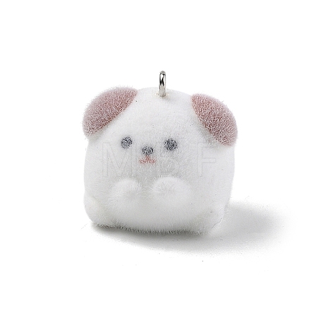 Flocky Resin Pendants FIND-A061-02I-1