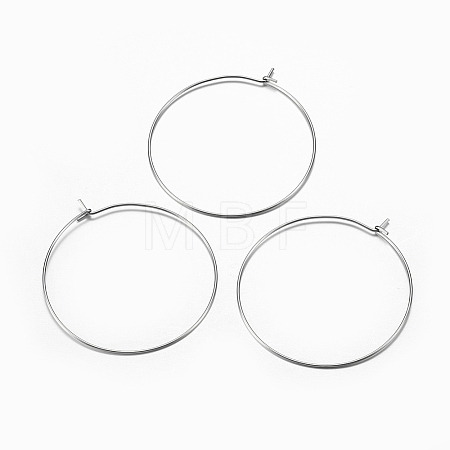 316 Surgical Stainless Steel Hoop Earrings Findings X-STAS-F149-32P-D-1