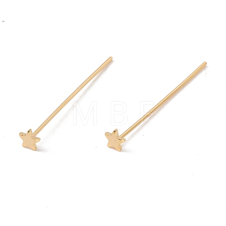 Brass Star Head Pins FIND-B009-02G-1