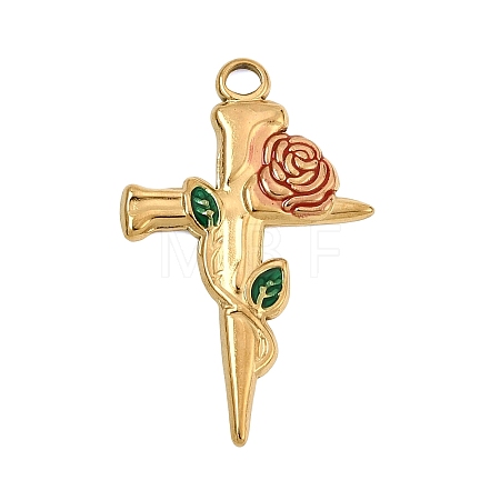 304 Stainless Steel Enamel Pendants SA-CBAA487-41G-1
