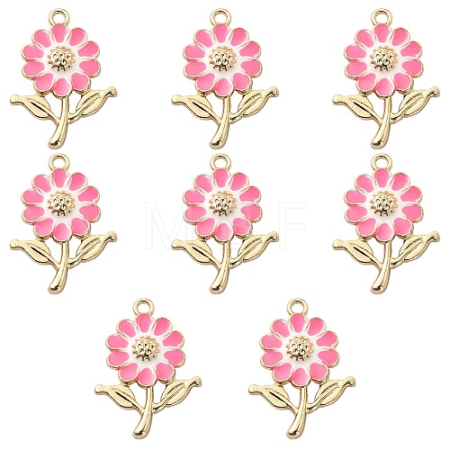 8Pcs Alloy Enamel Pendants ENAM-YW0002-31E-1