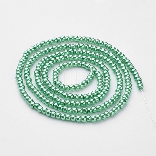 Glass Pearl Beads Strands X-HY-3D-B64-1