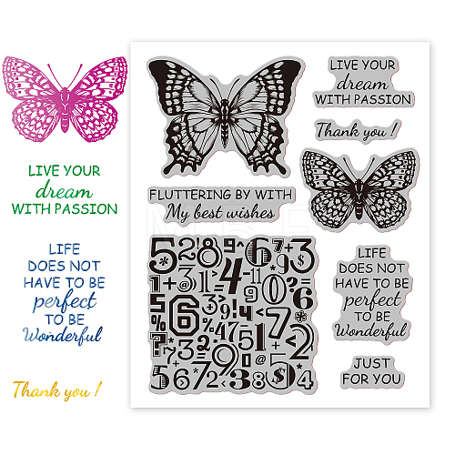 Rubber Clear Stamps DIY-WH0251-008-1