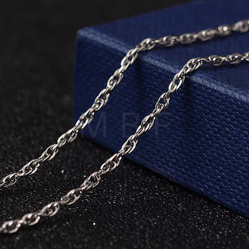 304 Stainless Steel Rope Chain Necklaces NJEW-L437-01-1