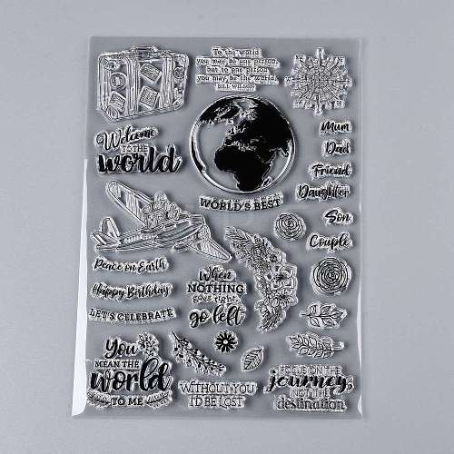 Plastic Stamps X-DIY-M010-A15-1