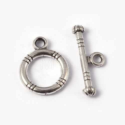 Tibetan Style Alloy Toggle Clasps X-LF0161Y-1