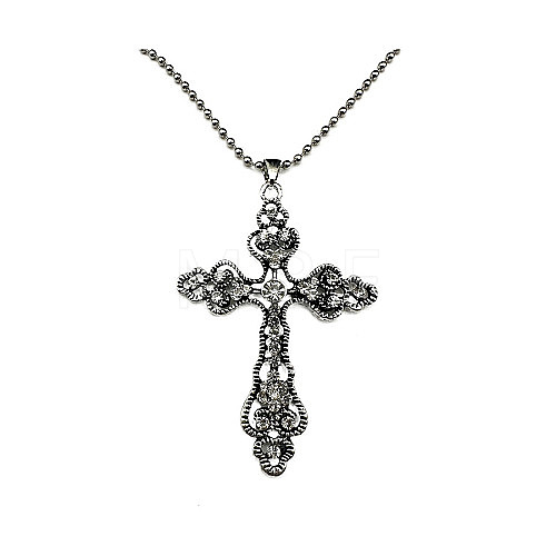 Cross Zinc Alloy Pendant Necklace NF8765-11-1