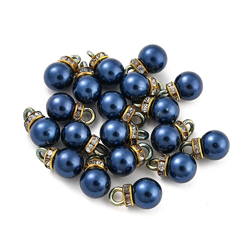 (Defective Closeout Sale: Ring Dyed)ABS Plastic Imitation Pearl Charms KY-XCP0001-25G-04-1