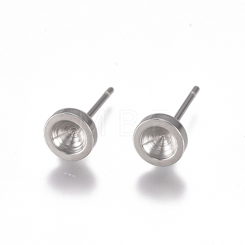 304 Stainless Steel Stud Earring Findings STAS-G225-24P-01-1