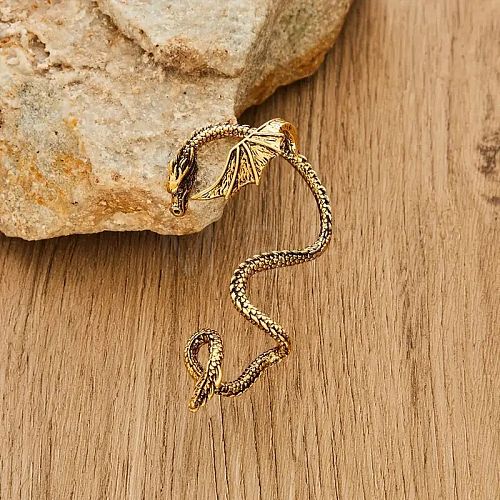 Alloy Dragon Climber Wrap Around Cuff Earrings PW-WG94B75-03-1