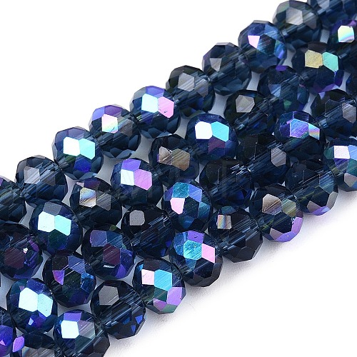 Electroplate Glass Beads Strands EGLA-A044-T6mm-L12-1