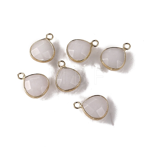 Natural White Agate Faceted Pendants PW-WG413D9-14-1