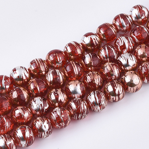 Drawbench Transparent Glass Beads Strands GLAD-S090-10mm-05-1