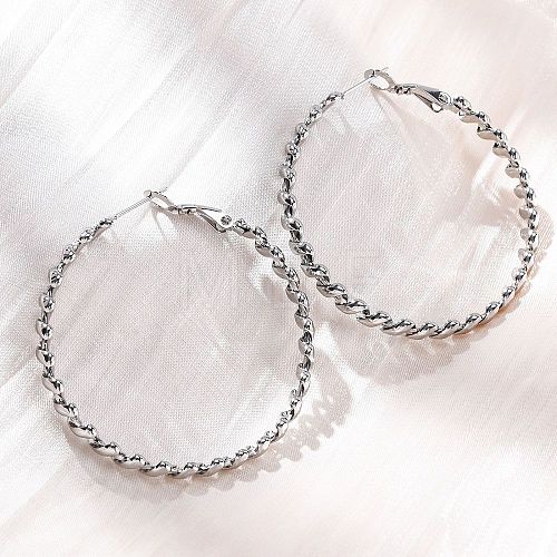 304 Stainless Steel Hoop Earrings EJEW-S250-04A-P-1