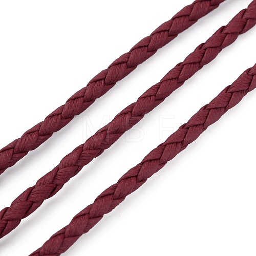 Braided PU Leather Cords WL-WH0005-002G-1