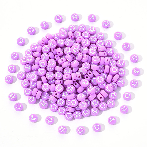 Opaque Acrylic Beads MACR-YW0001-18B-1