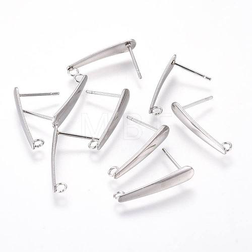 Non-Tarnish 304 Stainless Steel Ear Stud Components STAS-F222-036-1