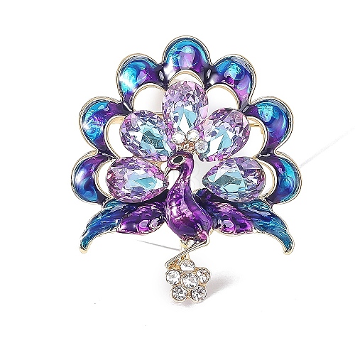 Alloy Rhinestone Brooch for Backpack Clothes PW-WG83D6C-03-1