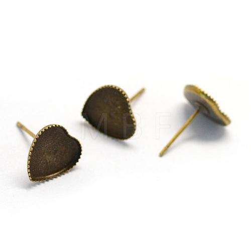 Iron Stud Earring Settings MAK-Q007-15-1