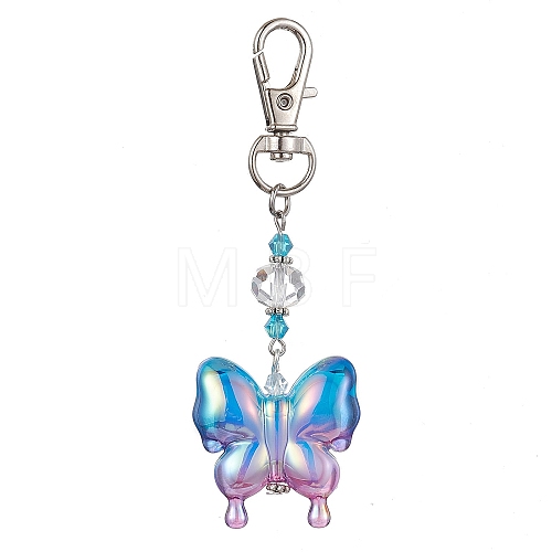 Acrylic Butterfly Pendants Decorations HJEW-JM01595-04-1