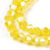 Opaque Solid Color Electroplate Glass Beads Strands LS-EGLA-A039-P2mm-A05-2