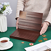 2Pcs 2 Styles Wood Commemorative Coin Storage Slotted Display Stands AJEW-WH0796-59-4