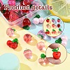 12Pcs 3 Colors Transparent Resin & Acrylic 3D Fruit Pendants FIND-YW0006-01-4